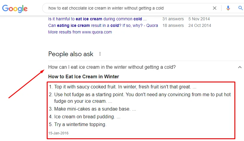 Chocolate ice cream winter