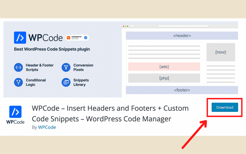 Wp code insert headers and footers